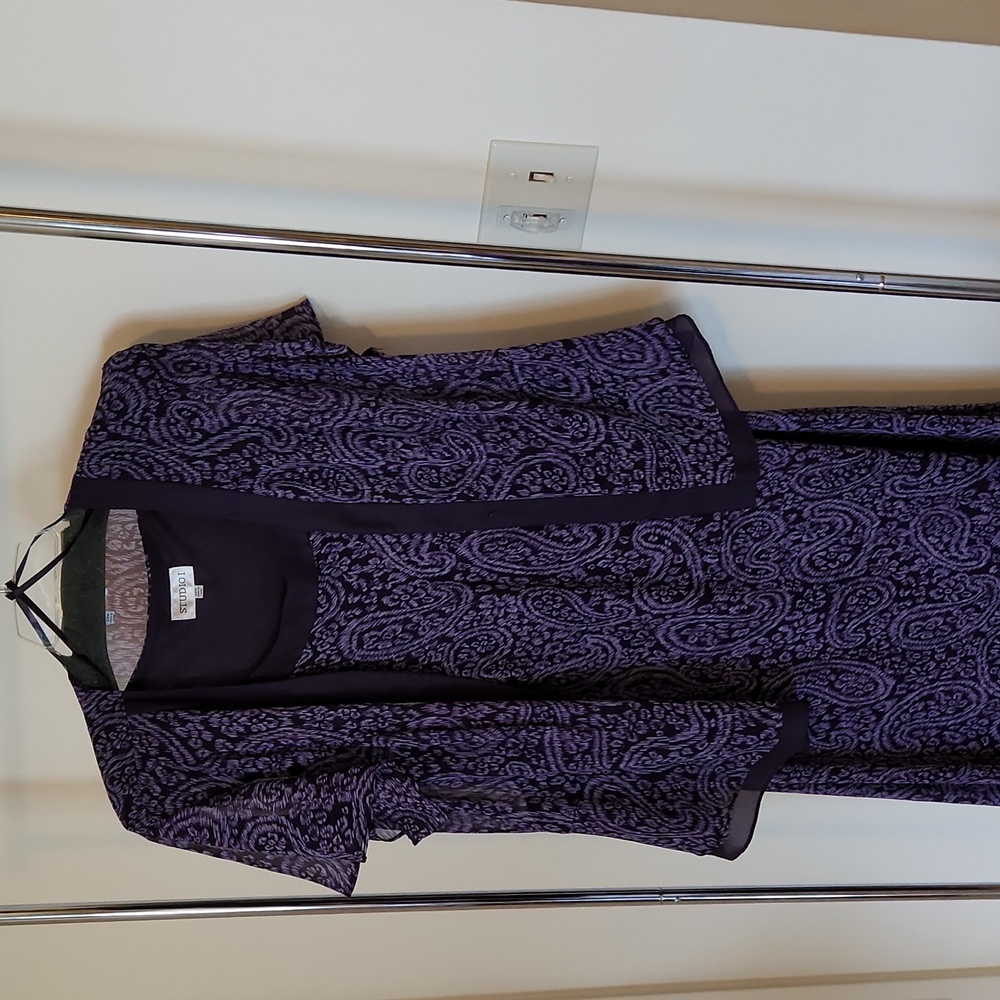 Two Piece Purple Paisley Dress